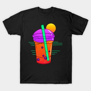 Synthwave Thai Milk Boba Tea T-Shirt